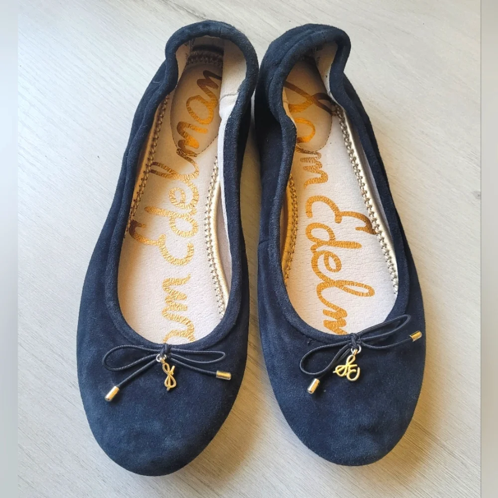 Sam Edelman Felicia Ballet Flats in Black Suede - Picture 2 of 4